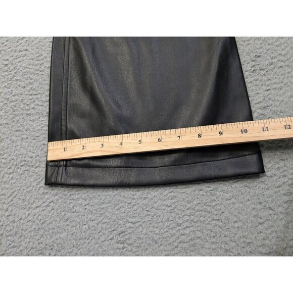 Hollister Faux Leather Pants 11S w30 (Meas 30x28) High Rise Flare Black - Picture 11 of 14